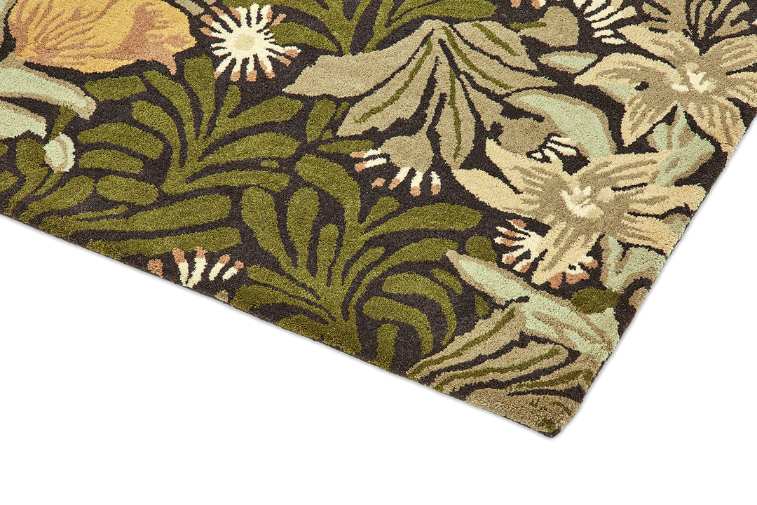 Morris & Co Bower Twining Vine Green 128207 Rug