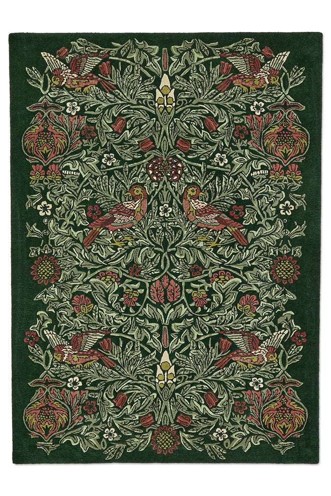 Morris & Co Bird Tump Green 128307 Rug
