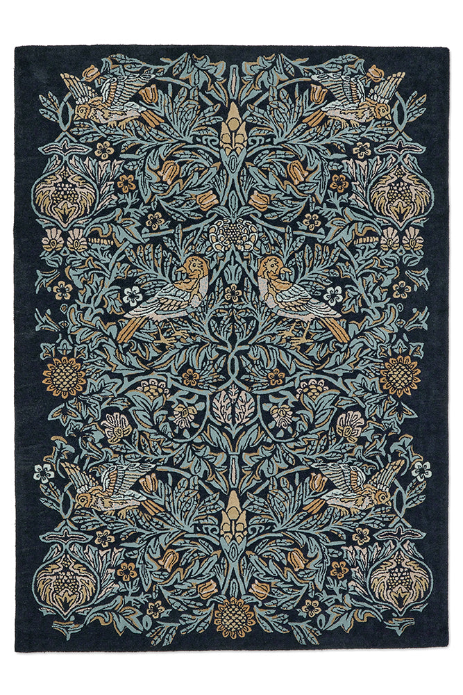 Morris & Co Bird Webb's Blue 128308 Rug