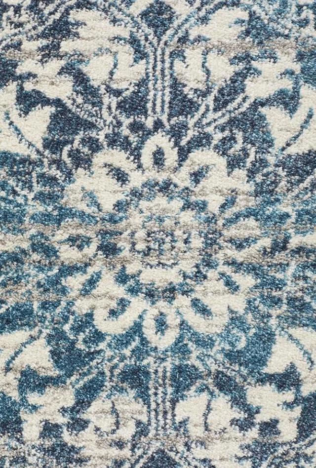 Babylon 207 Blue Round Area Rug from Rug Addiction