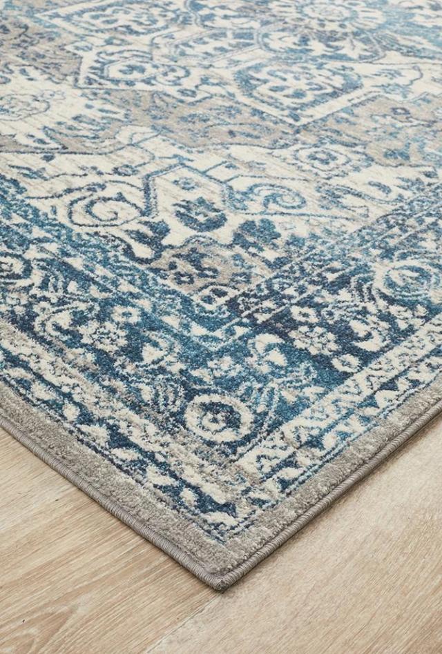 Babylon 207 Blue Area Rug available in extra large size, circle and runner