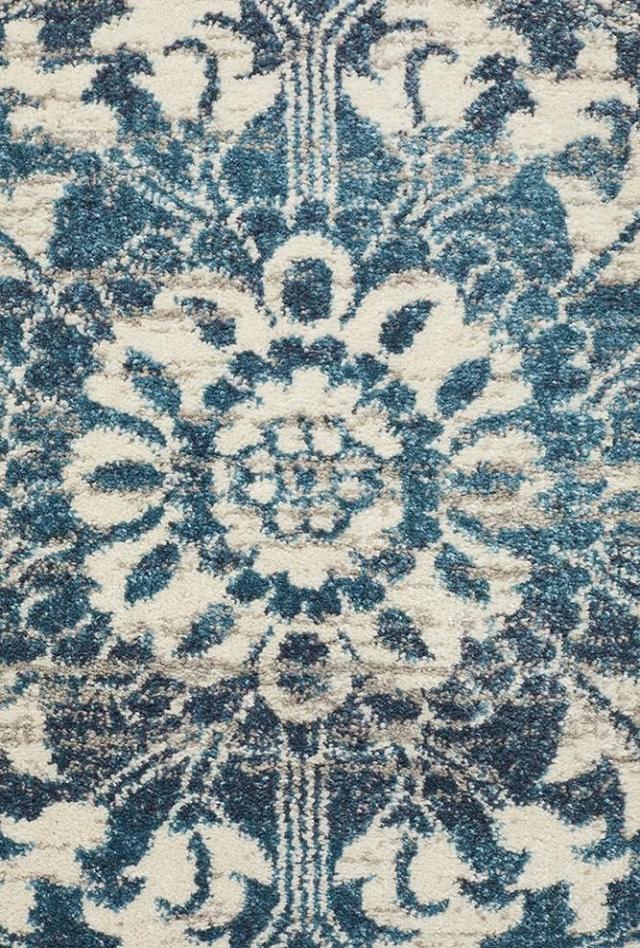 Babylon 207 Blue Area Rug available in extra large size, circle and runner
