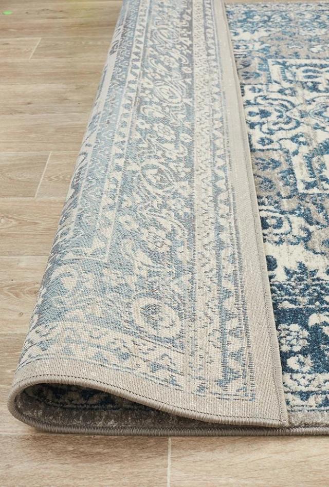 Babylon 207 Blue Area Rug available in extra large size, circle and runner