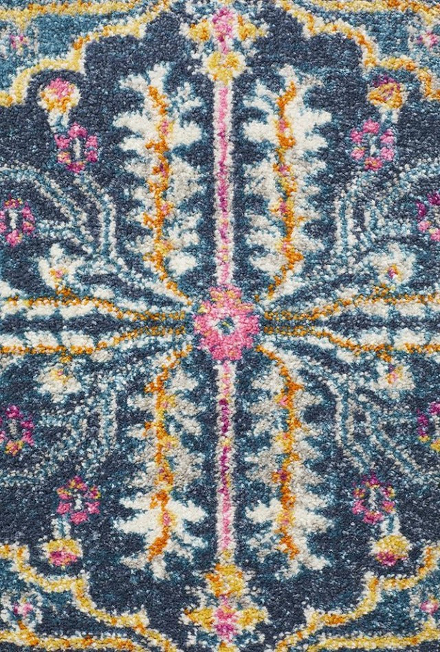 Babylon 209 Navy Runner Rug