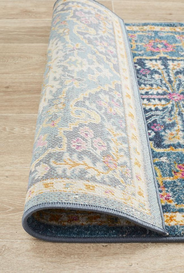 Babylon 209 Navy Runner Rug