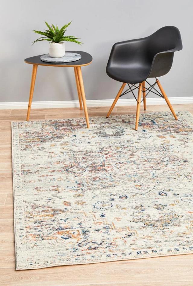Ankara 911 Rug | Silver & Multi