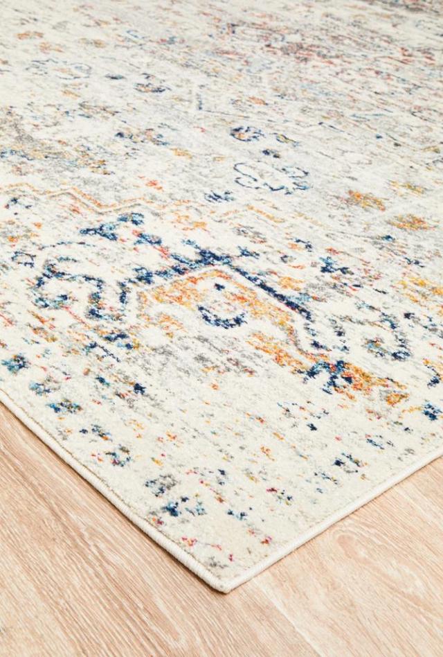 Ankara 911 Rug | Silver & Multi