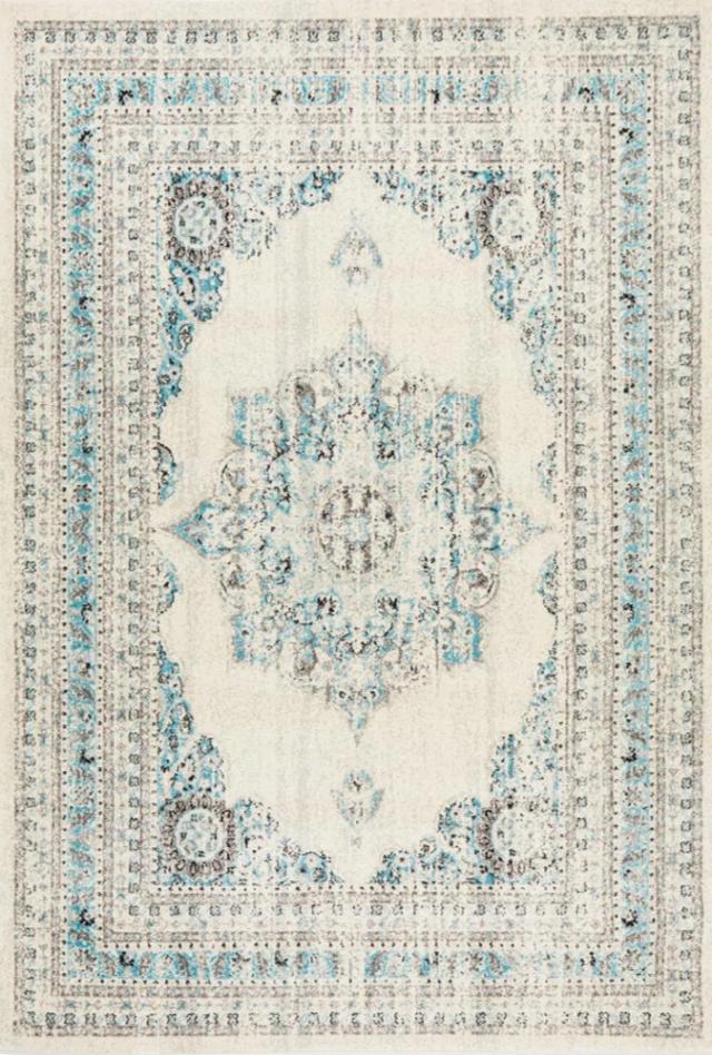 Lace 922 Rug | White & Blue
