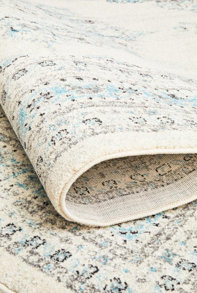 Lace 922 Rug | White & Blue