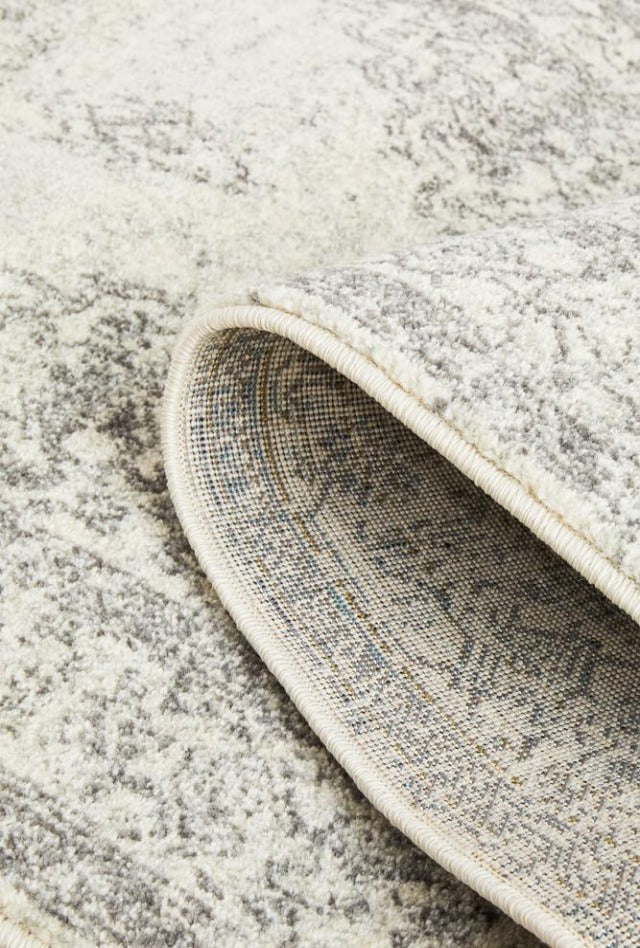 Fog Grove 977 Runner Rug | Silver