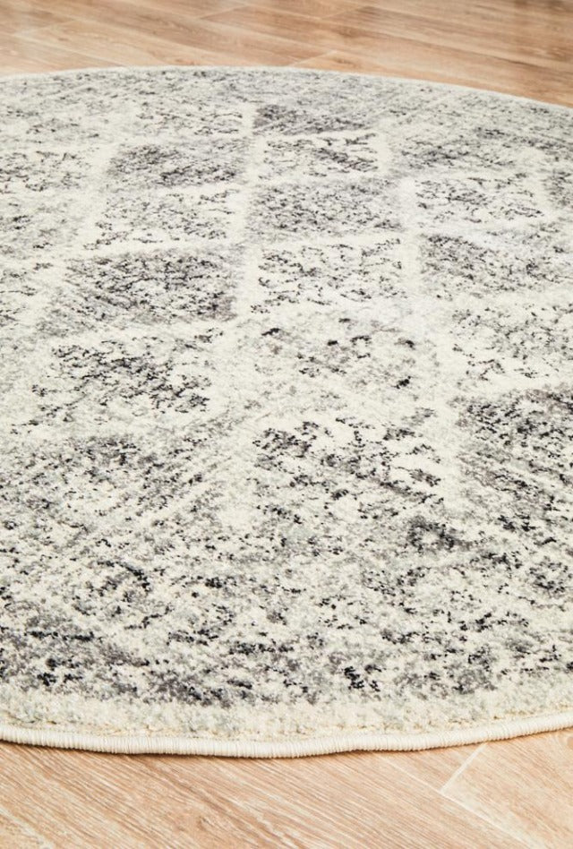 Mosaic 999 Round Rug | Grey