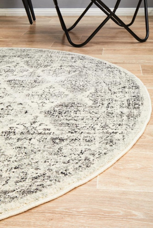 Mosaic 999 Round Rug | Grey