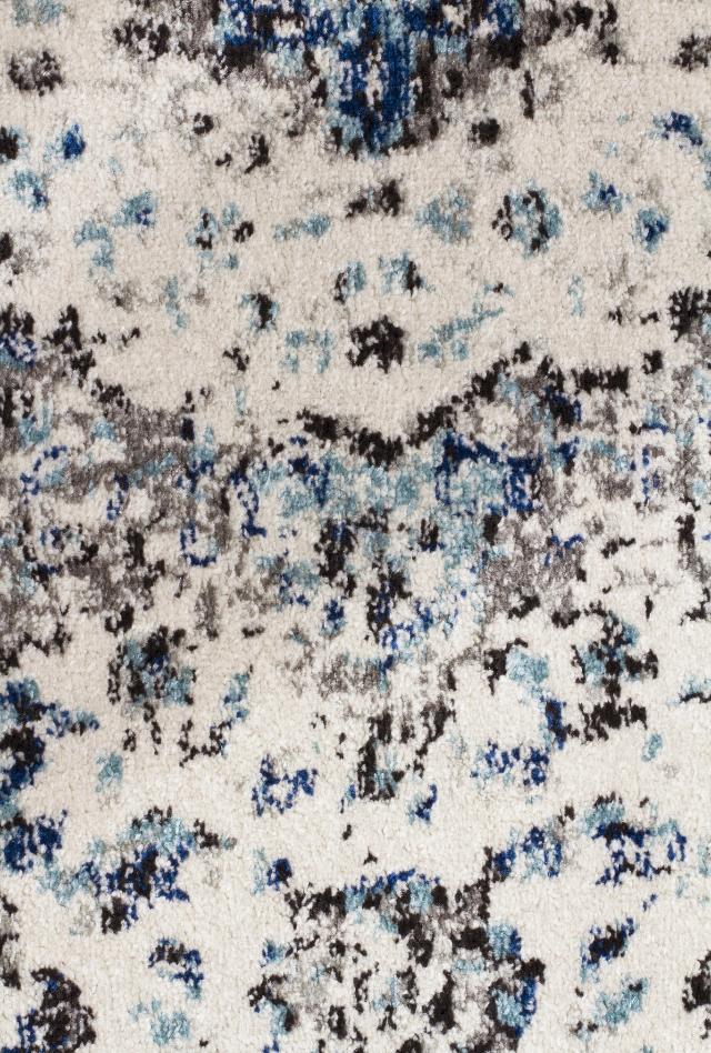 Adorn Evy Transitional Rug | White Grey Blue