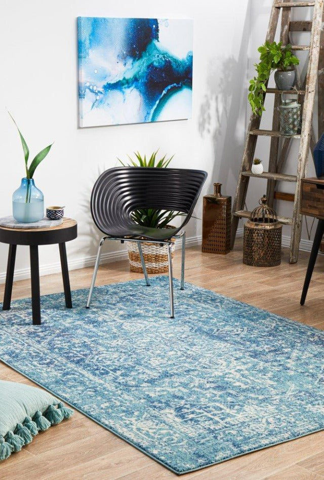 Charmed Rug | Turquoise Royal-blue