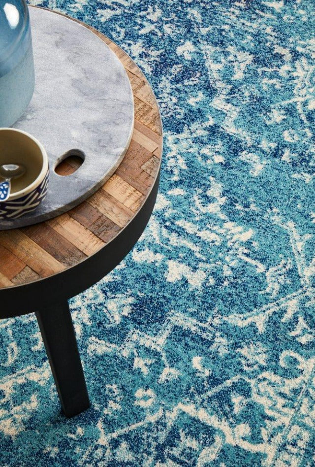 Charmed Rug | Turquoise Royal-blue