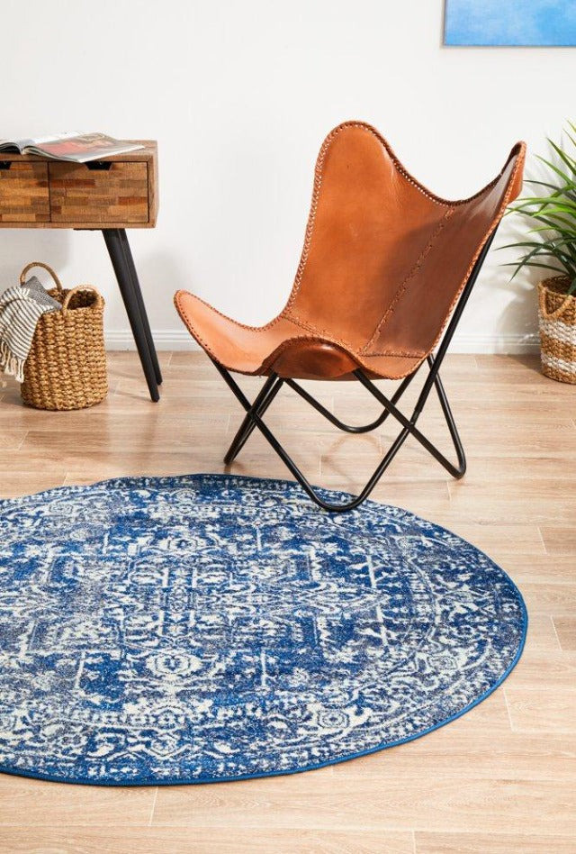 Charmed Round Rug | Royal Blue