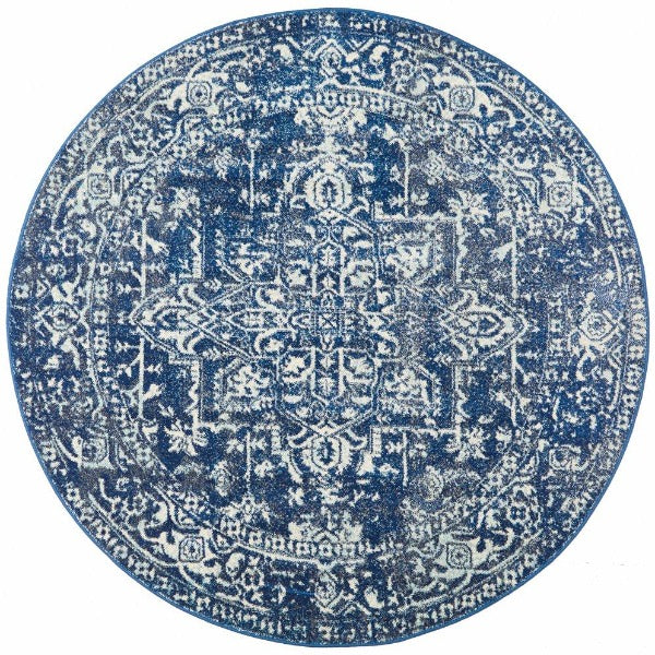 Charmed Round Rug | Royal Blue