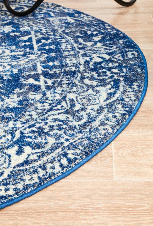 Charmed Round Rug | Royal Blue
