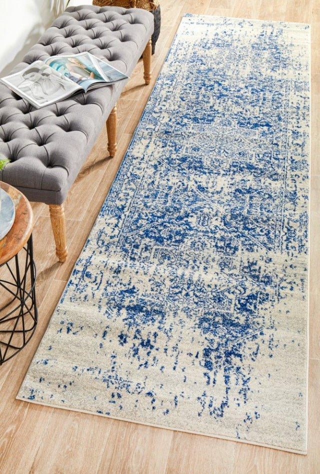 Blue Hall Rug Blue Hall Runner - Rug Culture – Rug Addiction
