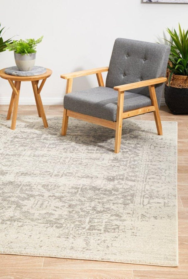 Silver and White Rug - Rug Culture – Rug Addiction
