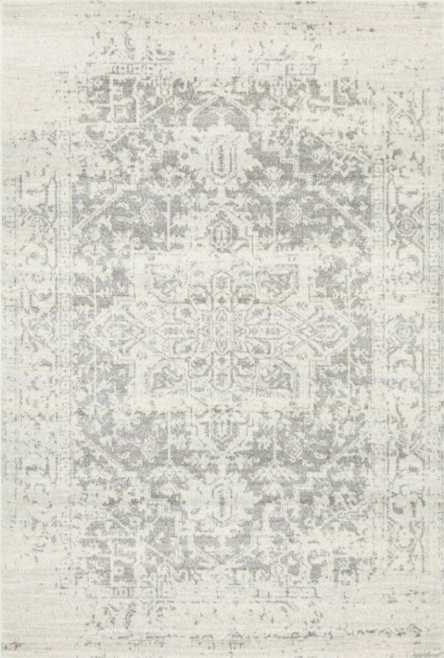 Charmed Rug | White Silver