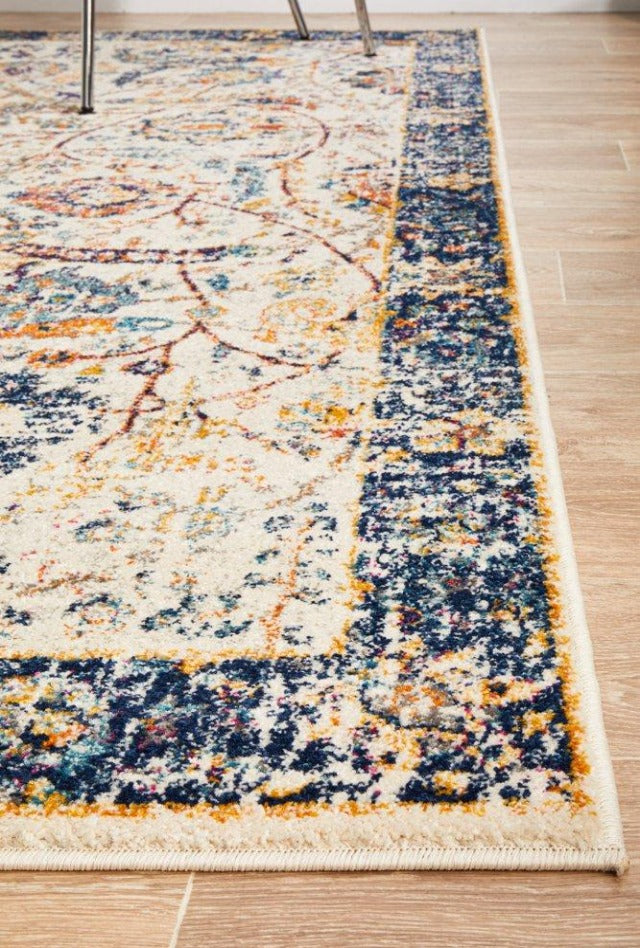 Peacock Distressed Rug | Multi