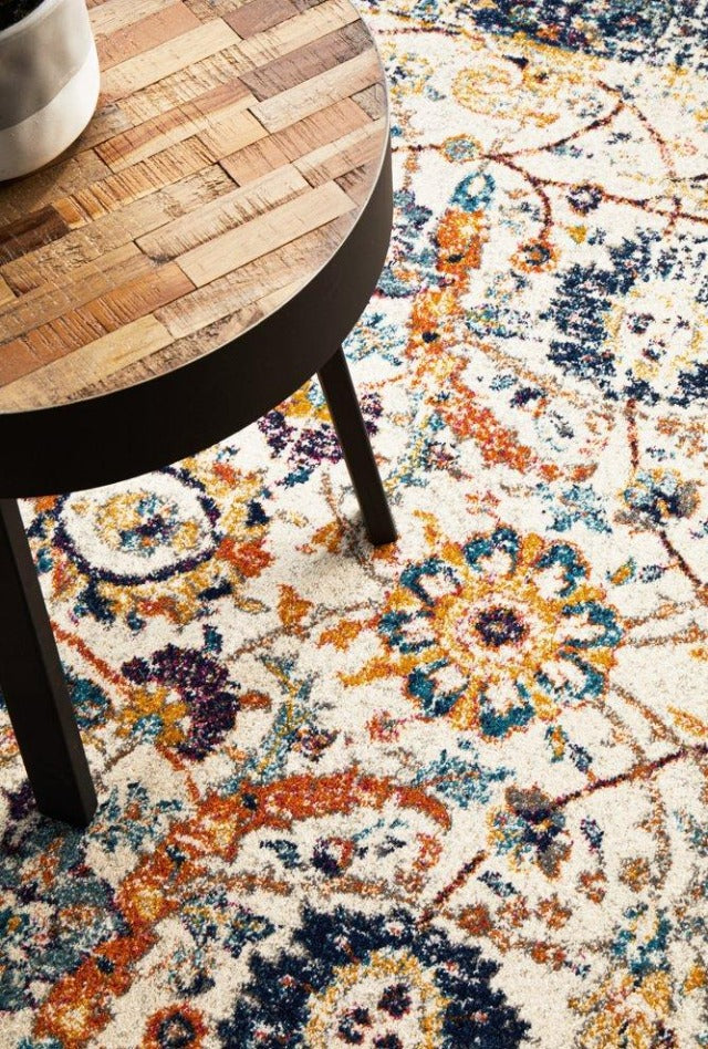 Peacock Distressed Rug | Multi