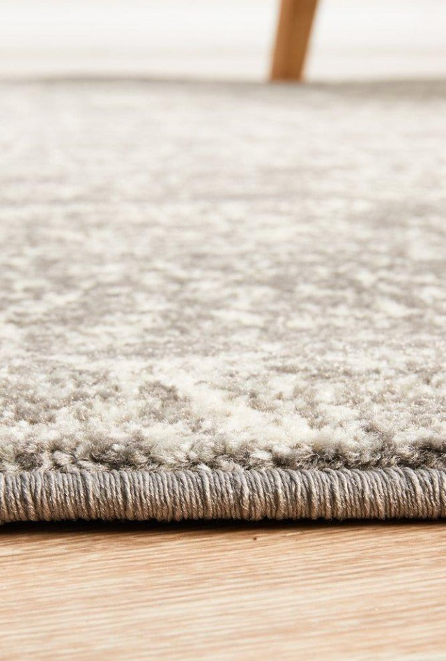 Homage Transitional Round Rug | Grey