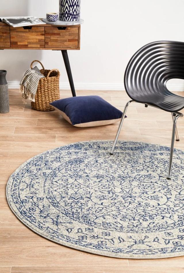 Evoke 258 White Round from Rug Addiction 