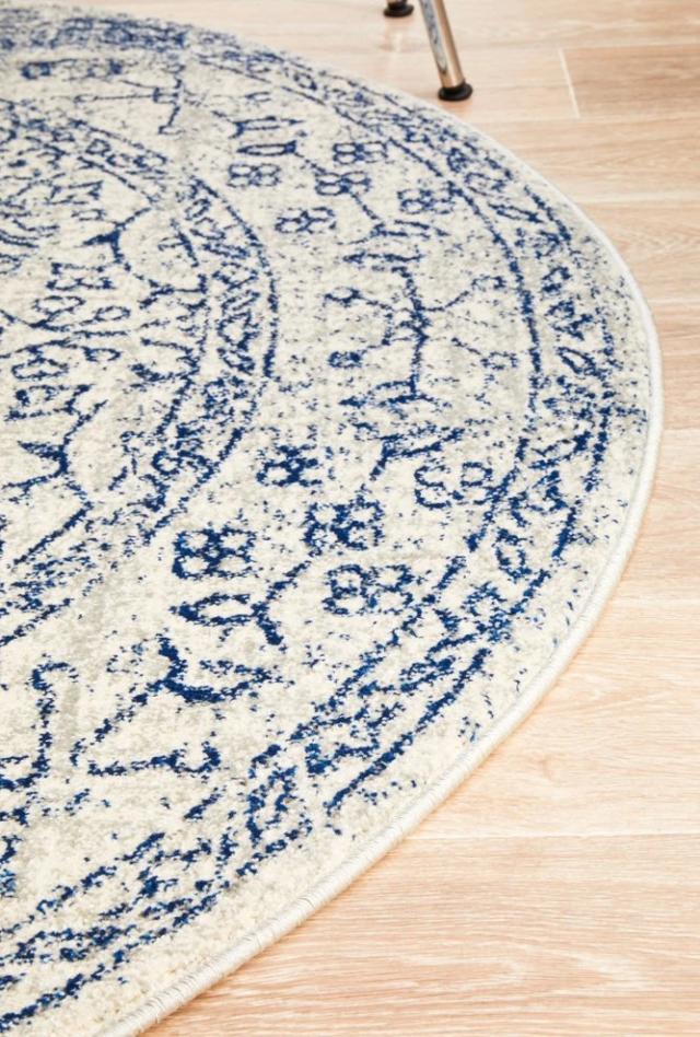 Evoke 258 White Round from Rug Addiction 