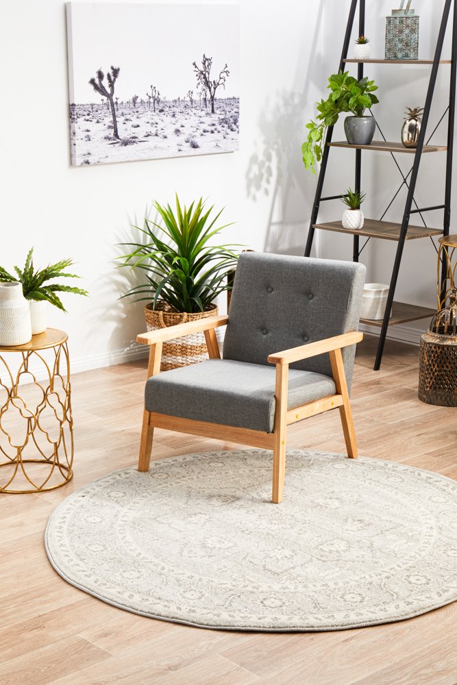 Winter Round Rug | Grey