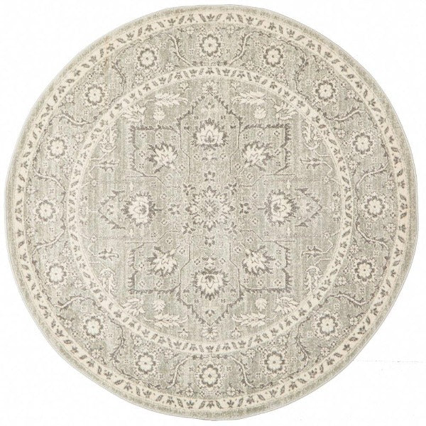 Winter Round Rug | Grey