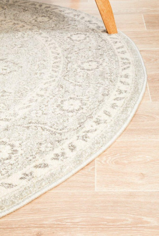 Winter Round Rug | Grey
