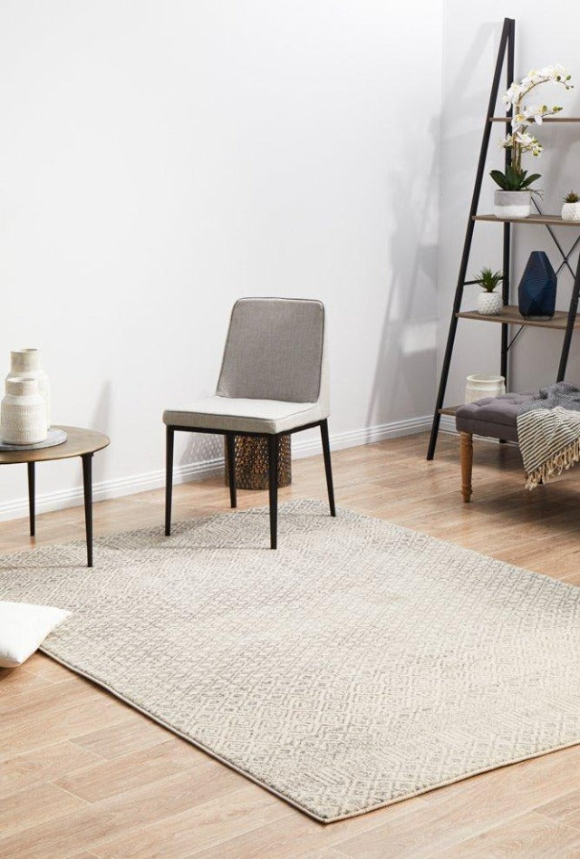 Glasgow Rug | Off-White Grey Silver