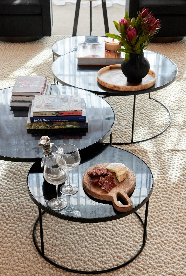 Boucle Wool Rug | Ivory - Enquire now for availability | Kristy & Brett | Living Dining 2023