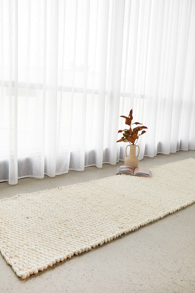 Hive White Runner Rug – Rug Addiction