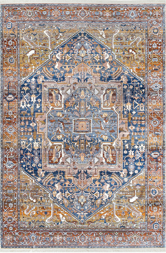 Heriz Rust Rug | Rust Blue
