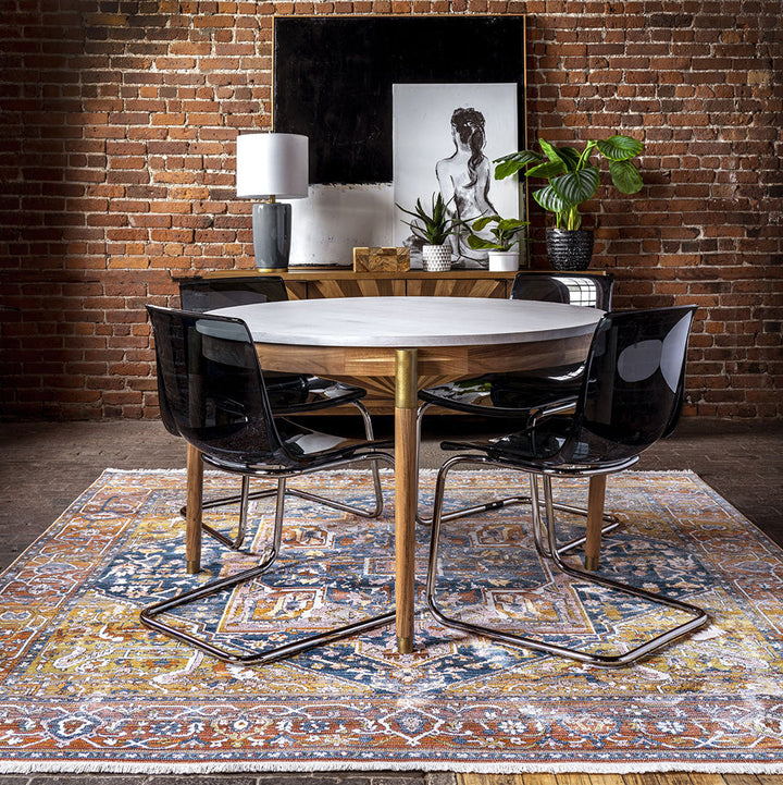 Heriz Rust Rug | Rust Blue