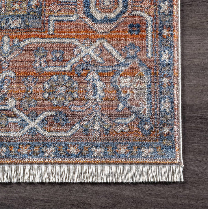 Heriz Rust Rug | Rust Blue