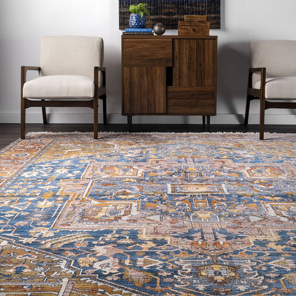 Heriz Rust Rug | Rust Blue