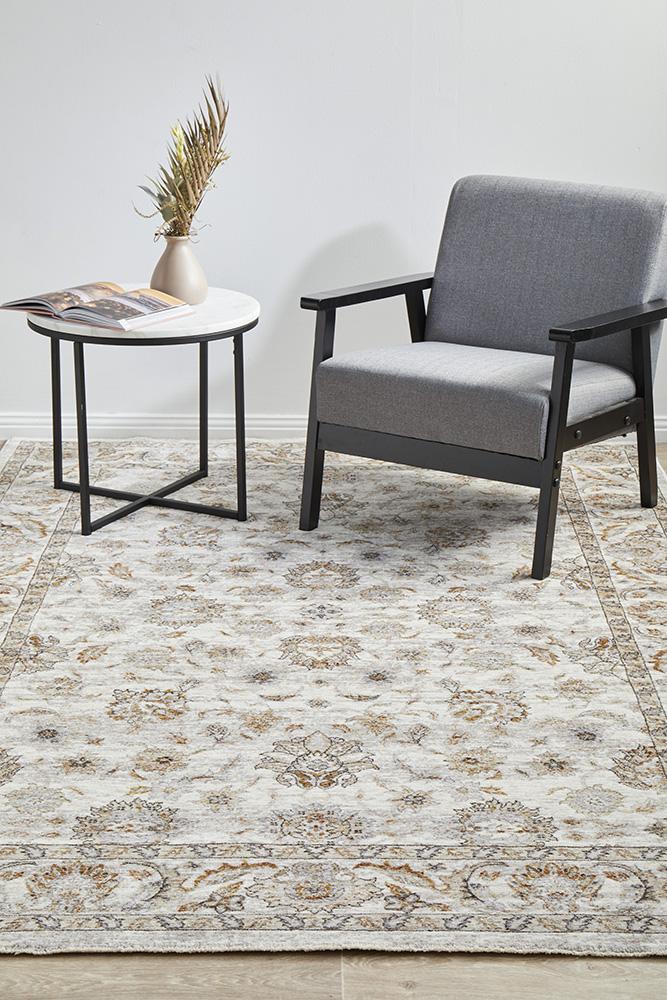 Bone Jaipur Rug | Beige Mustard