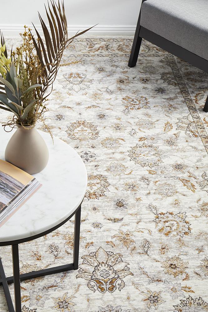 Bone Jaipur Rug | Beige Mustard