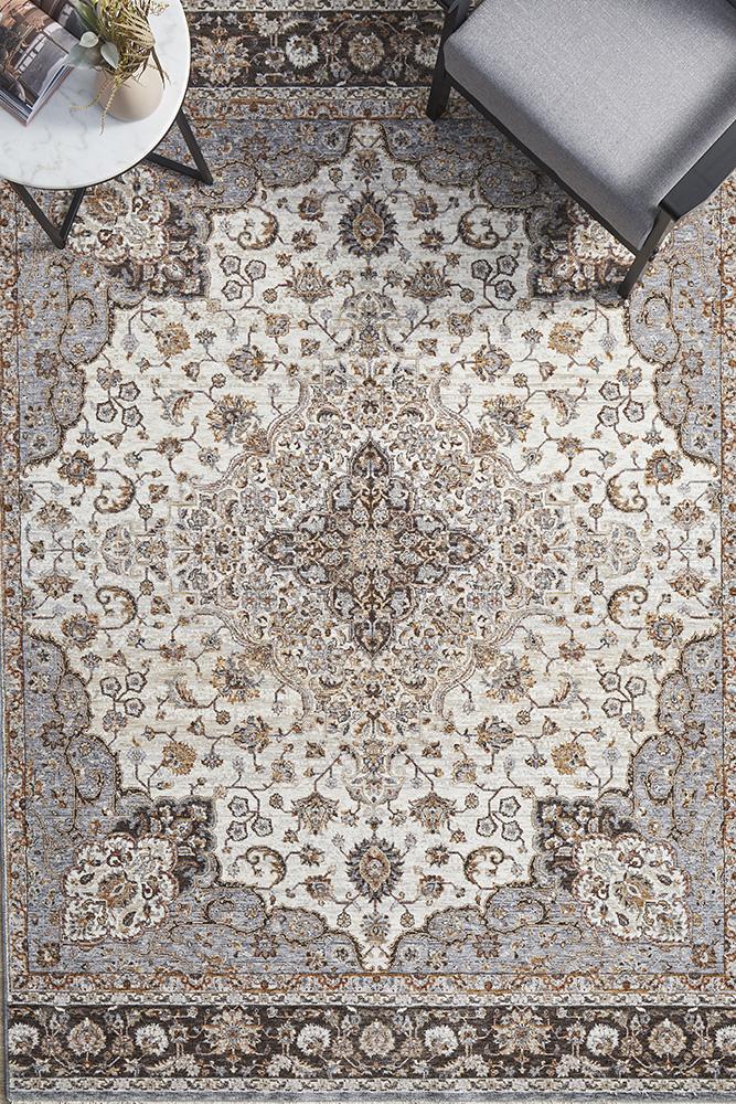 Temple Rug | Silver Grey Mustard