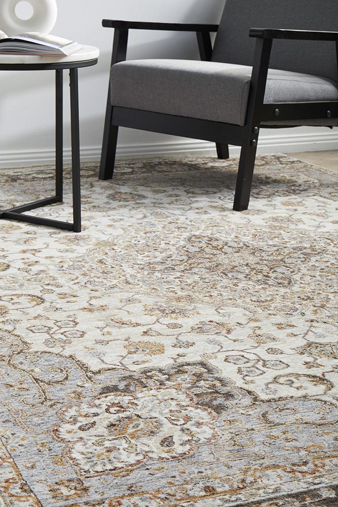 Temple Rug | Silver Grey Mustard