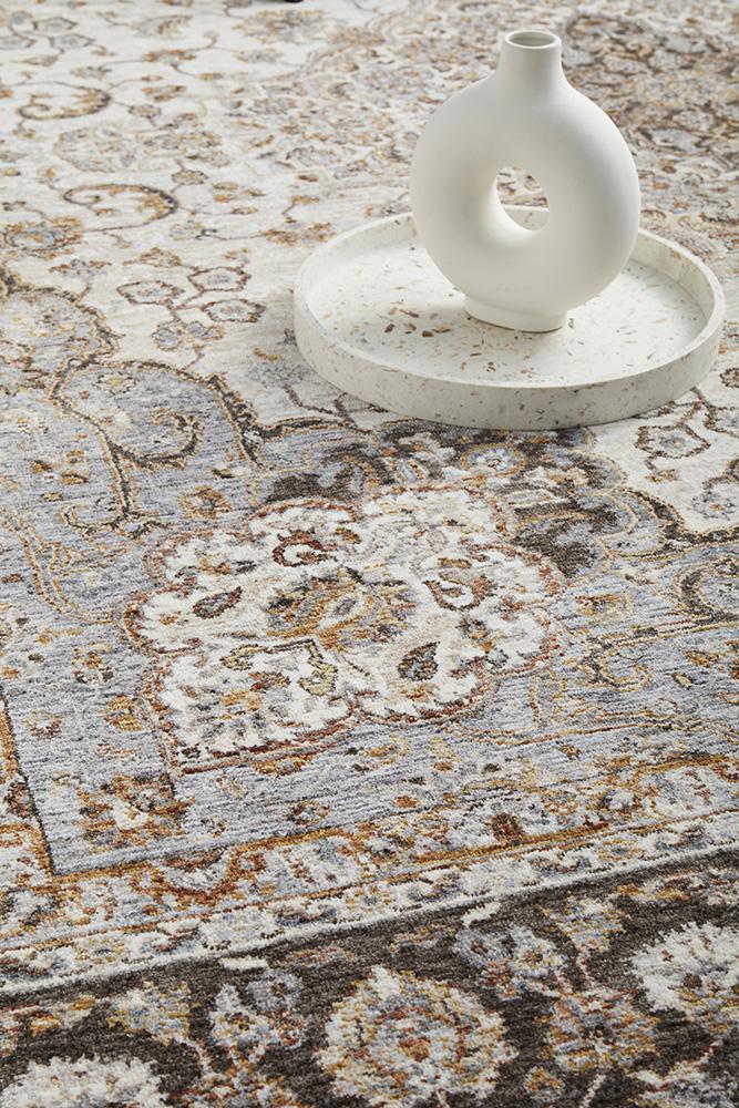 Temple Rug | Silver Grey Mustard