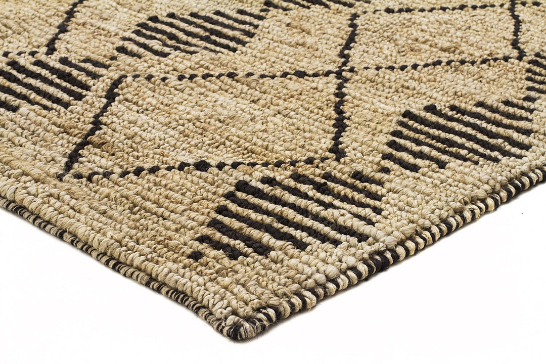 Kasa Hand Woven Tribal Jute Rug | Natural