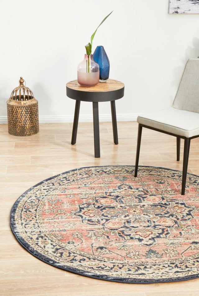 Legacy 851 Round Rug | Rose Brick