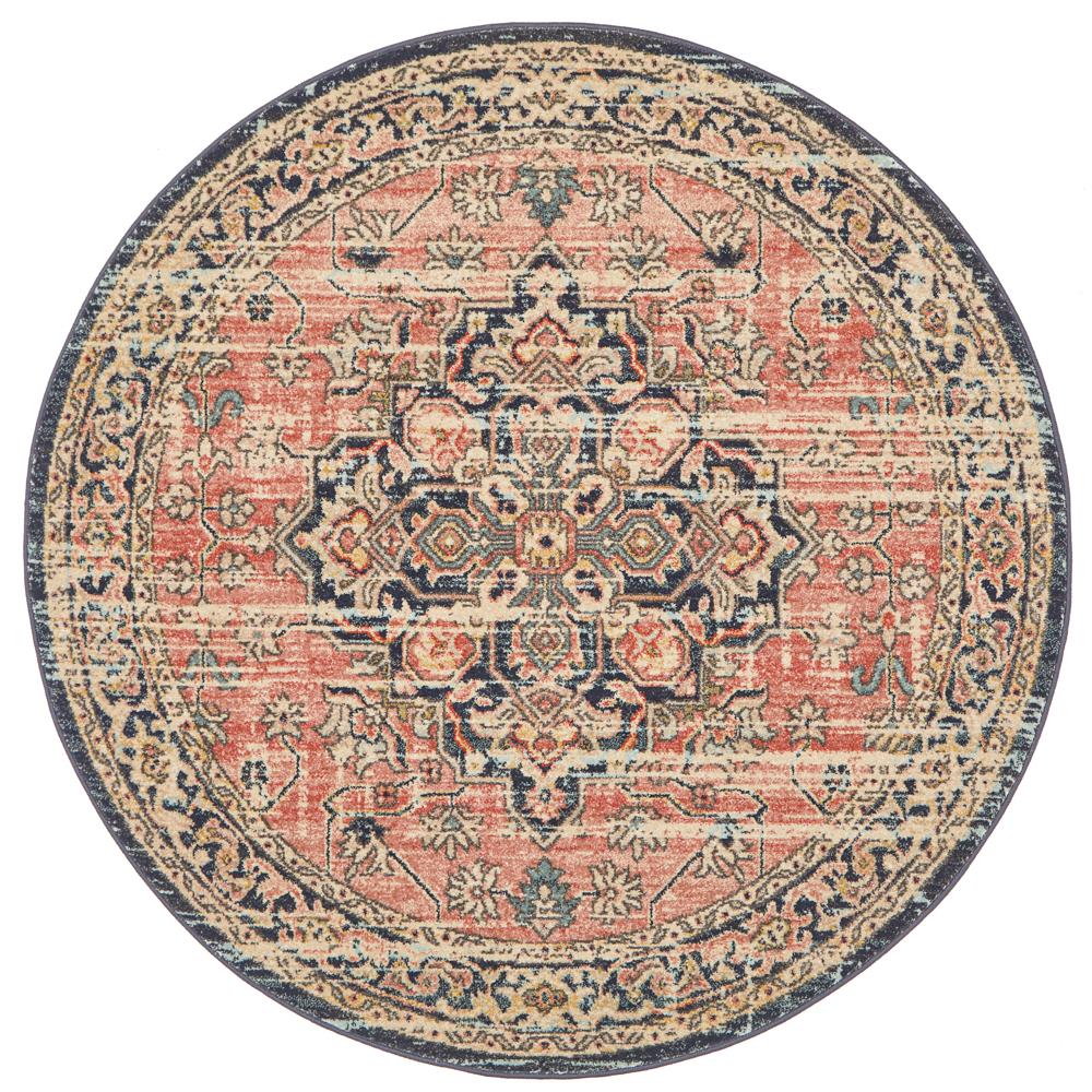 Legacy 851 Round Rug | Rose Brick