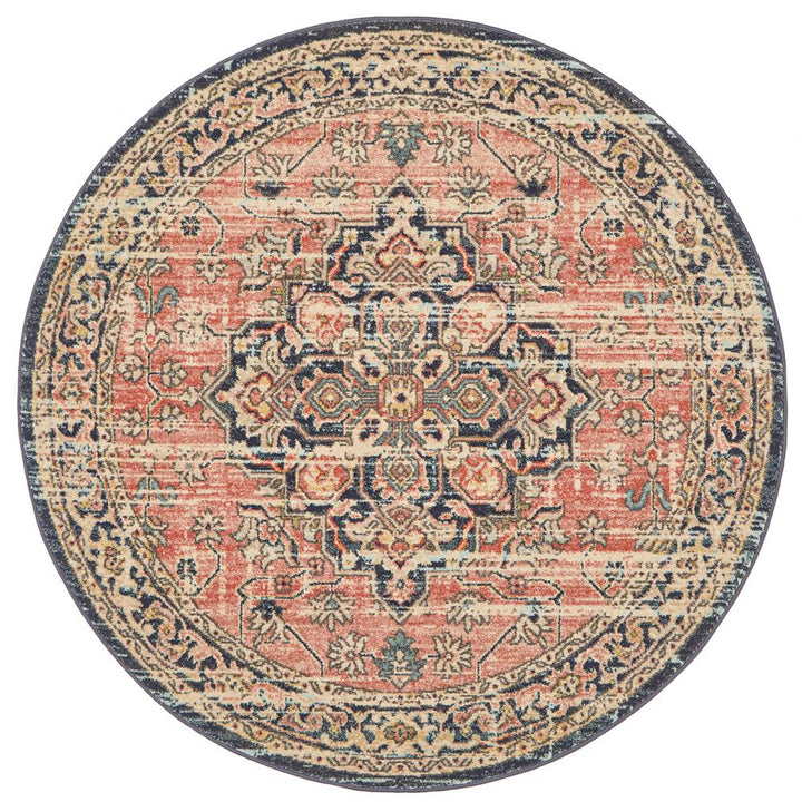 Legacy 851 Round Rug | Rose Brick