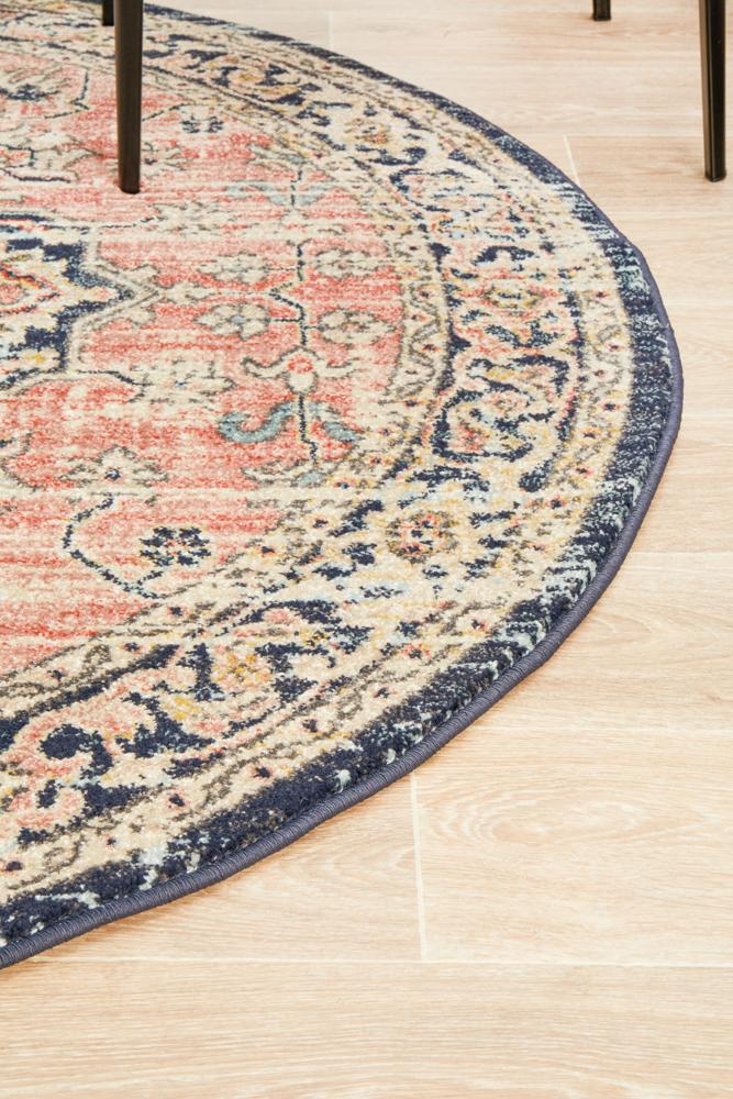 Legacy 851 Round Rug | Rose Brick